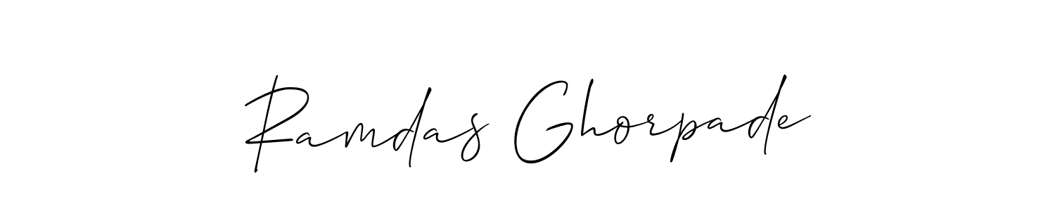 Allison_Script is a professional signature style that is perfect for those who want to add a touch of class to their signature. It is also a great choice for those who want to make their signature more unique. Get Ramdas Ghorpade name to fancy signature for free. Ramdas Ghorpade signature style 2 images and pictures png