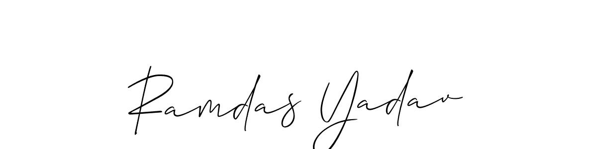 Make a short Ramdas Yadav signature style. Manage your documents anywhere anytime using Allison_Script. Create and add eSignatures, submit forms, share and send files easily. Ramdas Yadav signature style 2 images and pictures png
