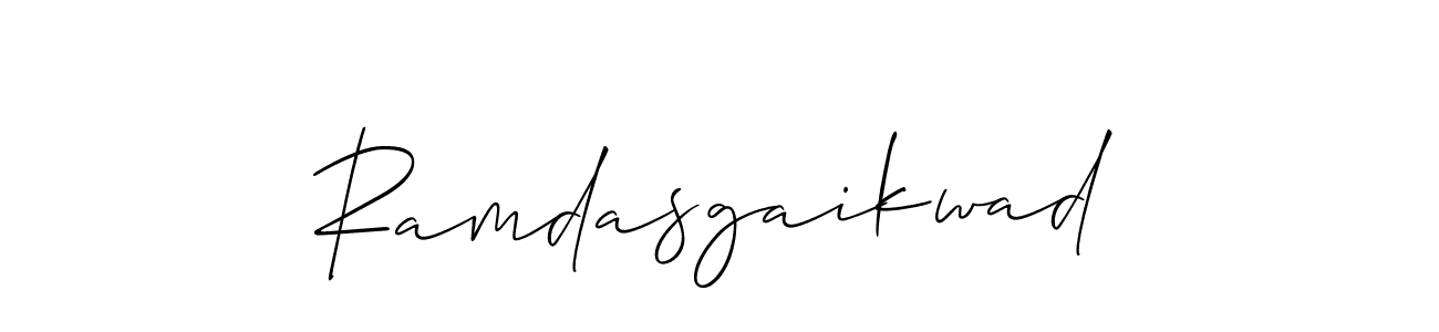 Also You can easily find your signature by using the search form. We will create Ramdasgaikwad name handwritten signature images for you free of cost using Allison_Script sign style. Ramdasgaikwad signature style 2 images and pictures png