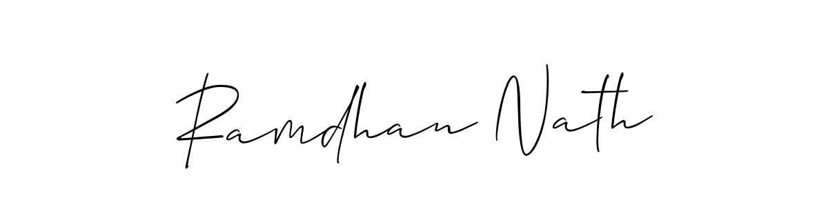 This is the best signature style for the Ramdhan Nath name. Also you like these signature font (Allison_Script). Mix name signature. Ramdhan Nath signature style 2 images and pictures png