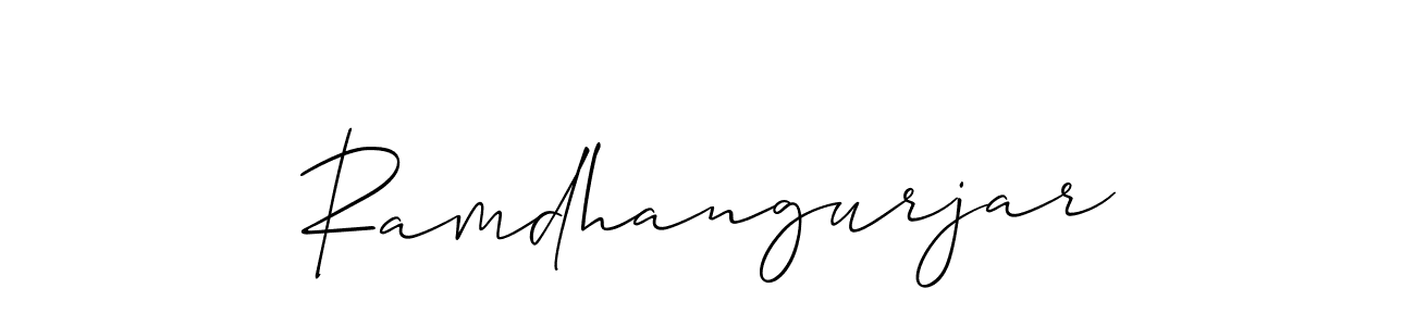 Ramdhangurjar stylish signature style. Best Handwritten Sign (Allison_Script) for my name. Handwritten Signature Collection Ideas for my name Ramdhangurjar. Ramdhangurjar signature style 2 images and pictures png