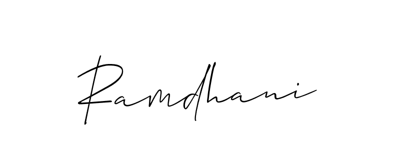 You can use this online signature creator to create a handwritten signature for the name Ramdhani. This is the best online autograph maker. Ramdhani signature style 2 images and pictures png