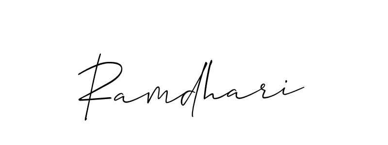 It looks lik you need a new signature style for name Ramdhari. Design unique handwritten (Allison_Script) signature with our free signature maker in just a few clicks. Ramdhari signature style 2 images and pictures png