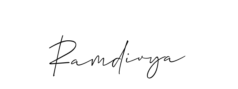 You should practise on your own different ways (Allison_Script) to write your name (Ramdivya) in signature. don't let someone else do it for you. Ramdivya signature style 2 images and pictures png
