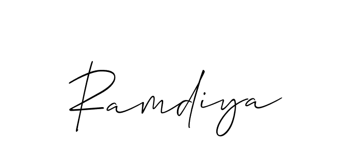 You should practise on your own different ways (Allison_Script) to write your name (Ramdiya) in signature. don't let someone else do it for you. Ramdiya signature style 2 images and pictures png