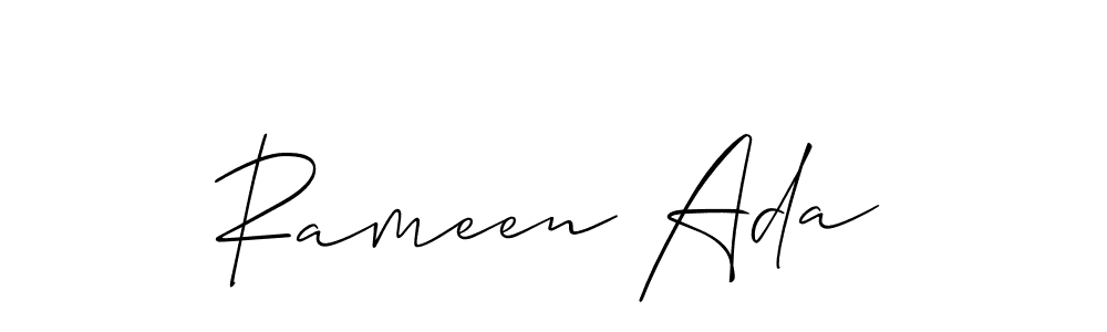 Check out images of Autograph of Rameen Ada name. Actor Rameen Ada Signature Style. Allison_Script is a professional sign style online. Rameen Ada signature style 2 images and pictures png