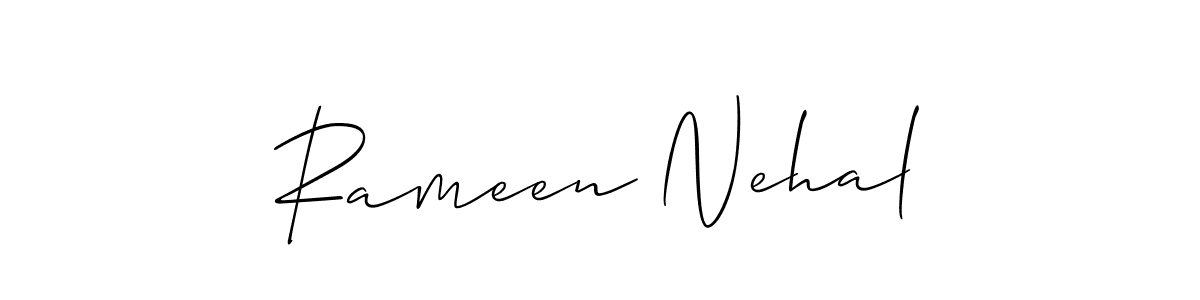 This is the best signature style for the Rameen Nehal name. Also you like these signature font (Allison_Script). Mix name signature. Rameen Nehal signature style 2 images and pictures png