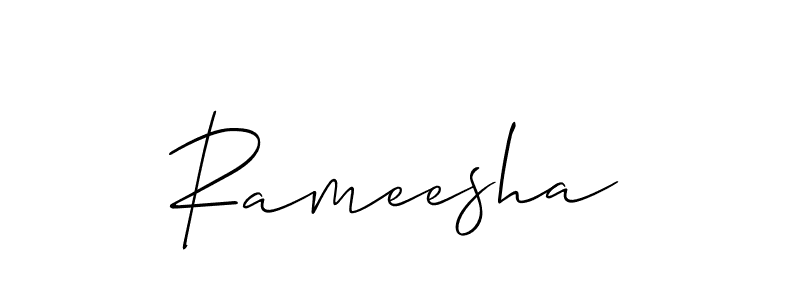 Rameesha stylish signature style. Best Handwritten Sign (Allison_Script) for my name. Handwritten Signature Collection Ideas for my name Rameesha. Rameesha signature style 2 images and pictures png