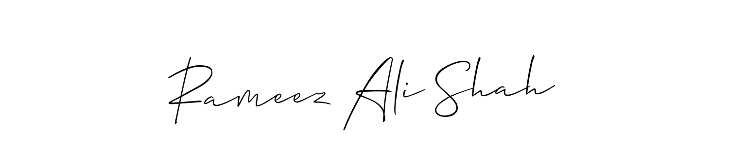 Rameez Ali Shah stylish signature style. Best Handwritten Sign (Allison_Script) for my name. Handwritten Signature Collection Ideas for my name Rameez Ali Shah. Rameez Ali Shah signature style 2 images and pictures png