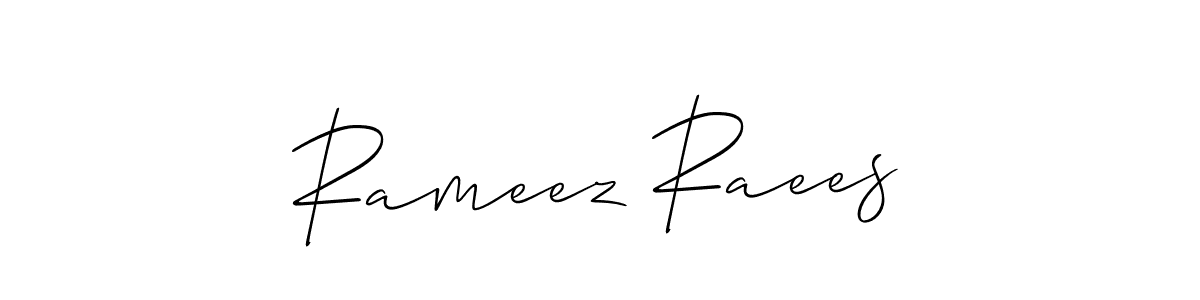 You should practise on your own different ways (Allison_Script) to write your name (Rameez Raees) in signature. don't let someone else do it for you. Rameez Raees signature style 2 images and pictures png