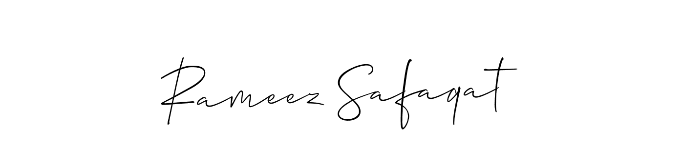 Similarly Allison_Script is the best handwritten signature design. Signature creator online .You can use it as an online autograph creator for name Rameez Safaqat. Rameez Safaqat signature style 2 images and pictures png