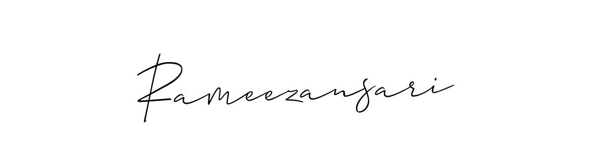 Make a short Rameezansari signature style. Manage your documents anywhere anytime using Allison_Script. Create and add eSignatures, submit forms, share and send files easily. Rameezansari signature style 2 images and pictures png