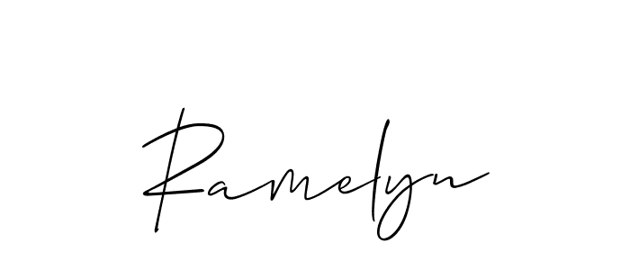 Similarly Allison_Script is the best handwritten signature design. Signature creator online .You can use it as an online autograph creator for name Ramelyn. Ramelyn signature style 2 images and pictures png
