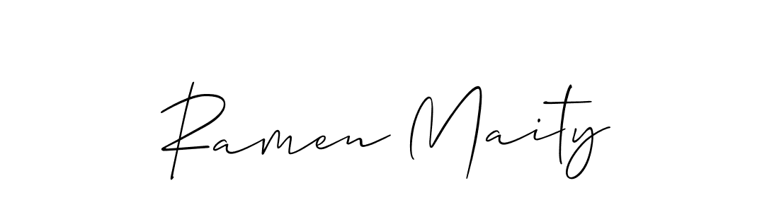 Also we have Ramen Maity name is the best signature style. Create professional handwritten signature collection using Allison_Script autograph style. Ramen Maity signature style 2 images and pictures png