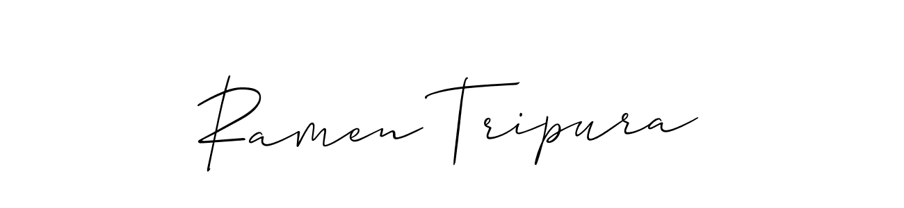 Also we have Ramen Tripura name is the best signature style. Create professional handwritten signature collection using Allison_Script autograph style. Ramen Tripura signature style 2 images and pictures png