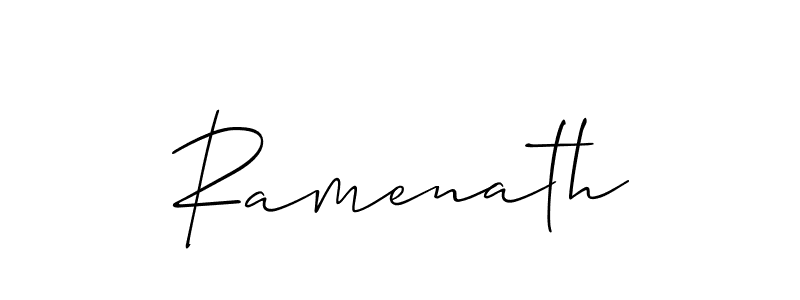 Make a beautiful signature design for name Ramenath. With this signature (Allison_Script) style, you can create a handwritten signature for free. Ramenath signature style 2 images and pictures png