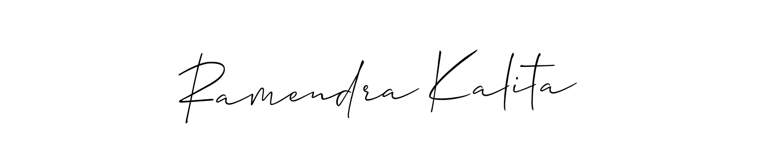 Ramendra Kalita stylish signature style. Best Handwritten Sign (Allison_Script) for my name. Handwritten Signature Collection Ideas for my name Ramendra Kalita. Ramendra Kalita signature style 2 images and pictures png