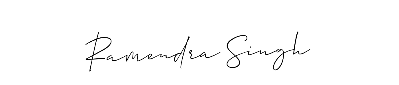 This is the best signature style for the Ramendra Singh name. Also you like these signature font (Allison_Script). Mix name signature. Ramendra Singh signature style 2 images and pictures png