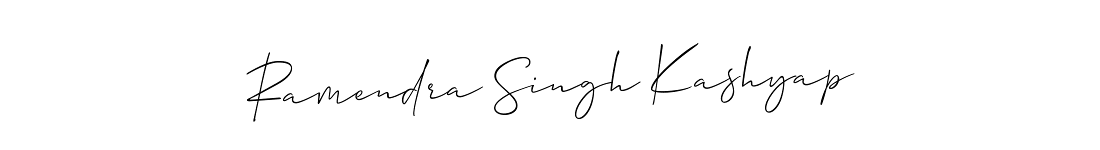 Similarly Allison_Script is the best handwritten signature design. Signature creator online .You can use it as an online autograph creator for name Ramendra Singh Kashyap. Ramendra Singh Kashyap signature style 2 images and pictures png