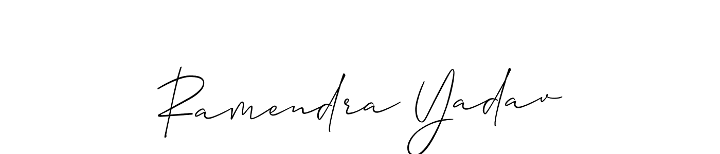 This is the best signature style for the Ramendra Yadav name. Also you like these signature font (Allison_Script). Mix name signature. Ramendra Yadav signature style 2 images and pictures png