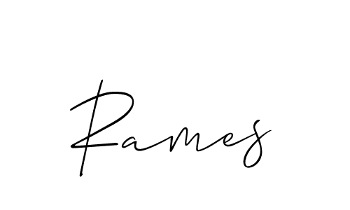 Design your own signature with our free online signature maker. With this signature software, you can create a handwritten (Allison_Script) signature for name Rames. Rames signature style 2 images and pictures png