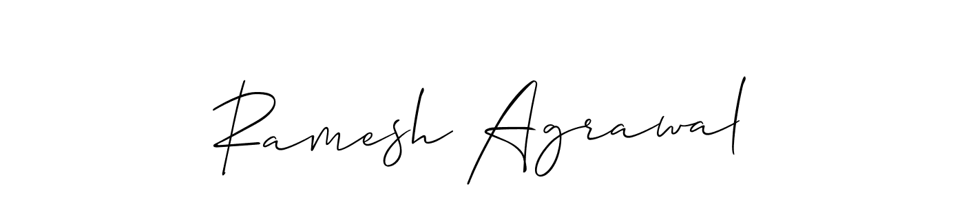 Design your own signature with our free online signature maker. With this signature software, you can create a handwritten (Allison_Script) signature for name Ramesh Agrawal. Ramesh Agrawal signature style 2 images and pictures png