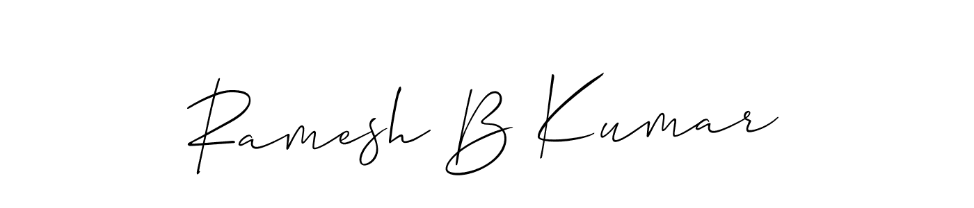 You should practise on your own different ways (Allison_Script) to write your name (Ramesh B Kumar) in signature. don't let someone else do it for you. Ramesh B Kumar signature style 2 images and pictures png