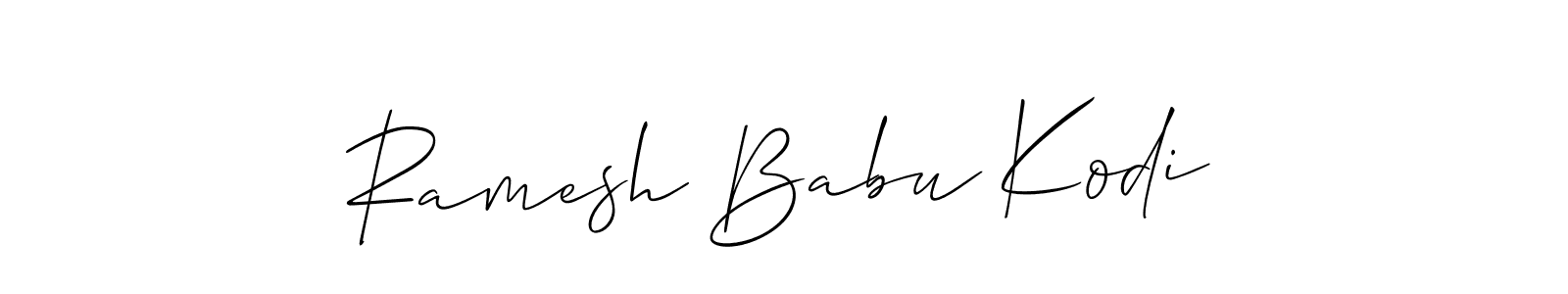 This is the best signature style for the Ramesh Babu Kodi name. Also you like these signature font (Allison_Script). Mix name signature. Ramesh Babu Kodi signature style 2 images and pictures png