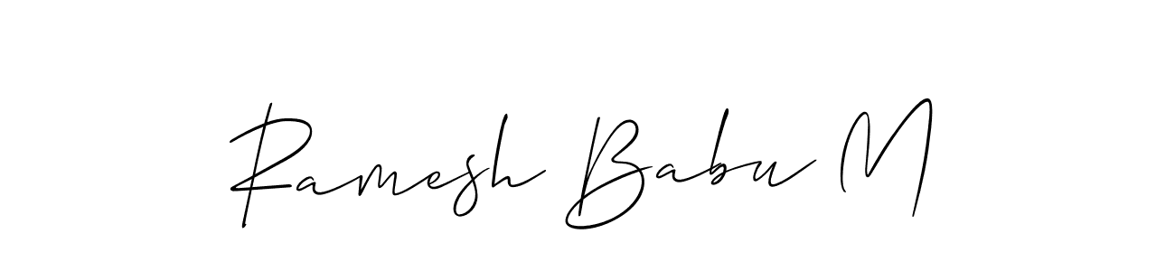 Similarly Allison_Script is the best handwritten signature design. Signature creator online .You can use it as an online autograph creator for name Ramesh Babu M. Ramesh Babu M signature style 2 images and pictures png