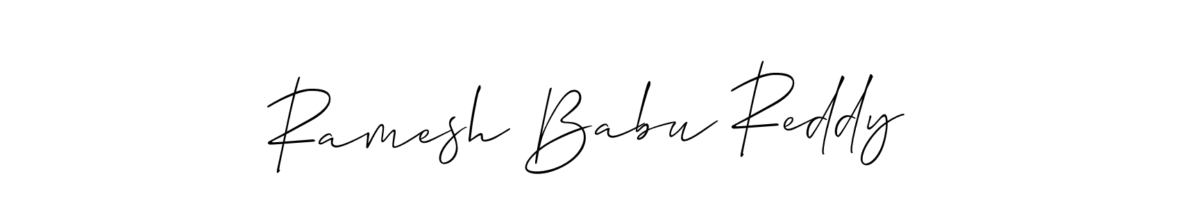 Also we have Ramesh Babu Reddy name is the best signature style. Create professional handwritten signature collection using Allison_Script autograph style. Ramesh Babu Reddy signature style 2 images and pictures png