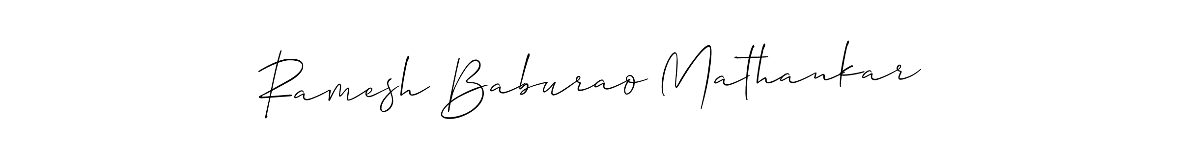 How to make Ramesh Baburao Mathankar signature? Allison_Script is a professional autograph style. Create handwritten signature for Ramesh Baburao Mathankar name. Ramesh Baburao Mathankar signature style 2 images and pictures png