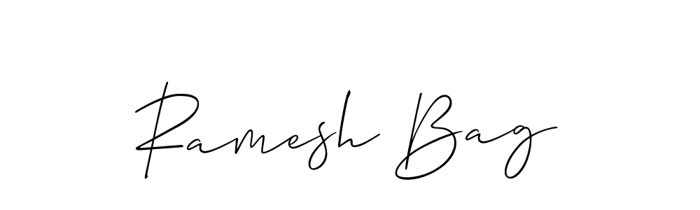 Create a beautiful signature design for name Ramesh Bag. With this signature (Allison_Script) fonts, you can make a handwritten signature for free. Ramesh Bag signature style 2 images and pictures png