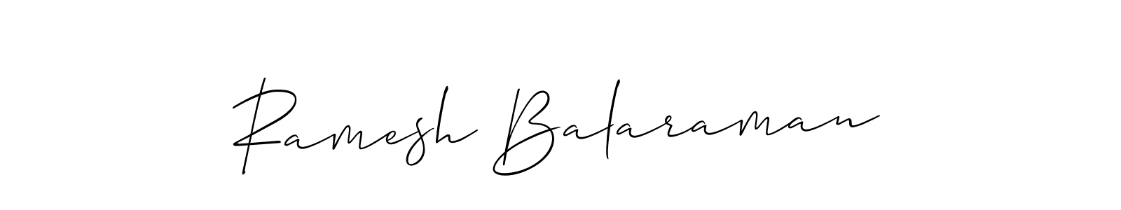 Use a signature maker to create a handwritten signature online. With this signature software, you can design (Allison_Script) your own signature for name Ramesh Balaraman. Ramesh Balaraman signature style 2 images and pictures png