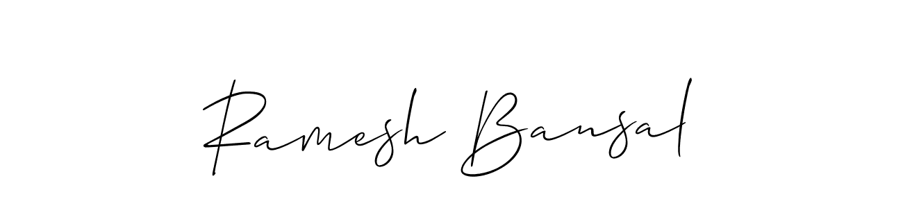 Use a signature maker to create a handwritten signature online. With this signature software, you can design (Allison_Script) your own signature for name Ramesh Bansal. Ramesh Bansal signature style 2 images and pictures png