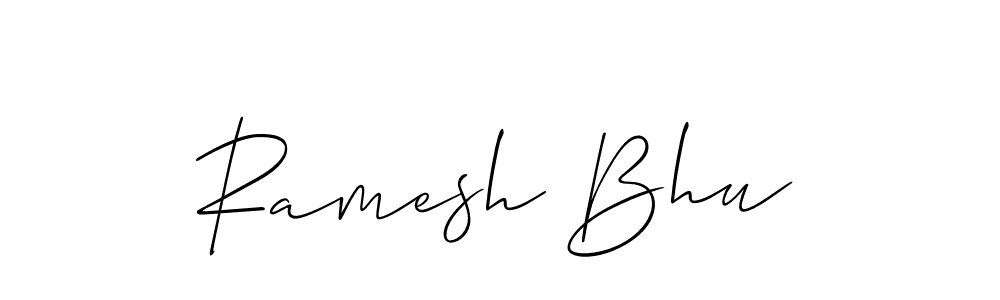 Similarly Allison_Script is the best handwritten signature design. Signature creator online .You can use it as an online autograph creator for name Ramesh Bhu. Ramesh Bhu signature style 2 images and pictures png