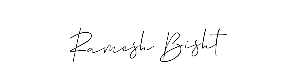 This is the best signature style for the Ramesh Bisht name. Also you like these signature font (Allison_Script). Mix name signature. Ramesh Bisht signature style 2 images and pictures png