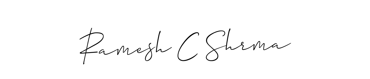 Use a signature maker to create a handwritten signature online. With this signature software, you can design (Allison_Script) your own signature for name Ramesh C Shrma. Ramesh C Shrma signature style 2 images and pictures png