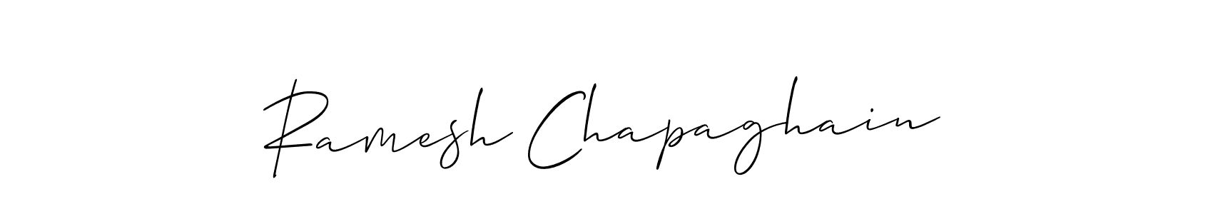 Also we have Ramesh Chapaghain name is the best signature style. Create professional handwritten signature collection using Allison_Script autograph style. Ramesh Chapaghain signature style 2 images and pictures png