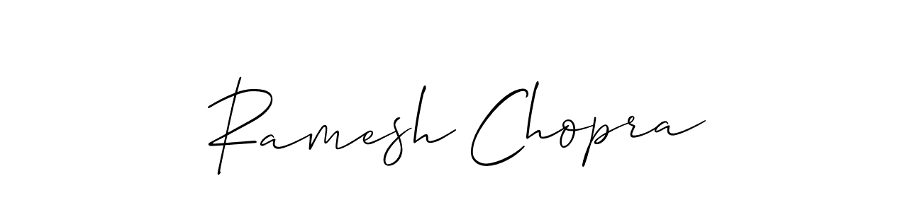 Make a beautiful signature design for name Ramesh Chopra. With this signature (Allison_Script) style, you can create a handwritten signature for free. Ramesh Chopra signature style 2 images and pictures png