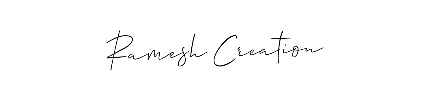 You can use this online signature creator to create a handwritten signature for the name Ramesh Creation. This is the best online autograph maker. Ramesh Creation signature style 2 images and pictures png