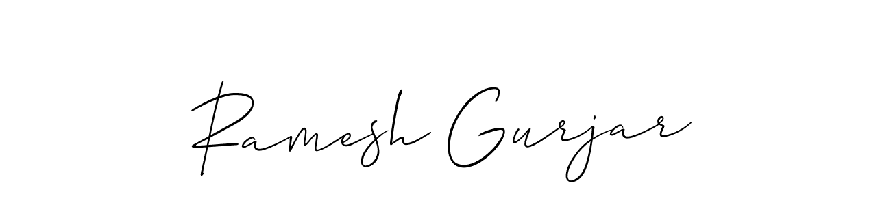 Create a beautiful signature design for name Ramesh Gurjar. With this signature (Allison_Script) fonts, you can make a handwritten signature for free. Ramesh Gurjar signature style 2 images and pictures png