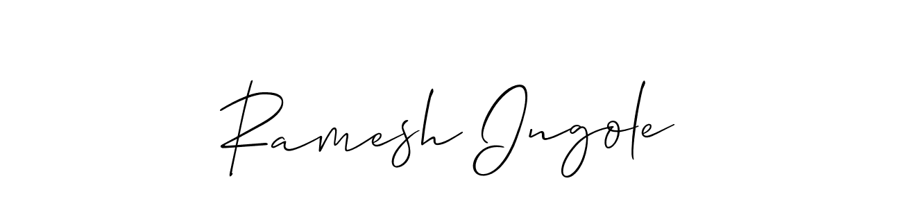 The best way (Allison_Script) to make a short signature is to pick only two or three words in your name. The name Ramesh Ingole include a total of six letters. For converting this name. Ramesh Ingole signature style 2 images and pictures png