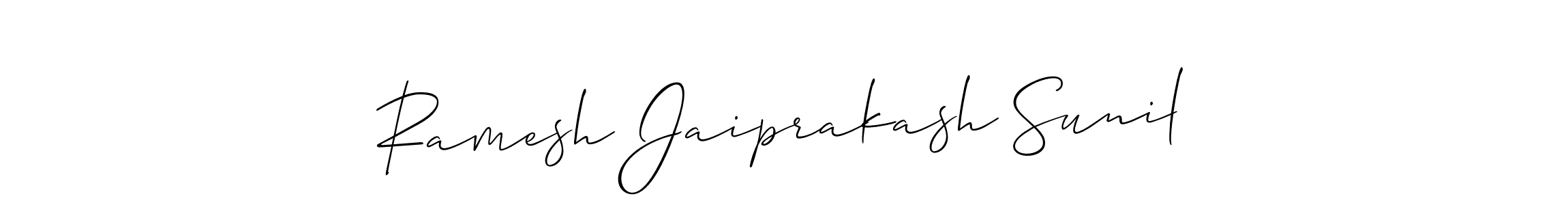 How to Draw Ramesh Jaiprakash Sunil signature style? Allison_Script is a latest design signature styles for name Ramesh Jaiprakash Sunil. Ramesh Jaiprakash Sunil signature style 2 images and pictures png