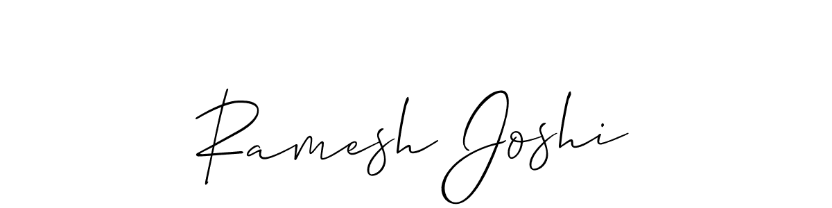 Similarly Allison_Script is the best handwritten signature design. Signature creator online .You can use it as an online autograph creator for name Ramesh Joshi. Ramesh Joshi signature style 2 images and pictures png