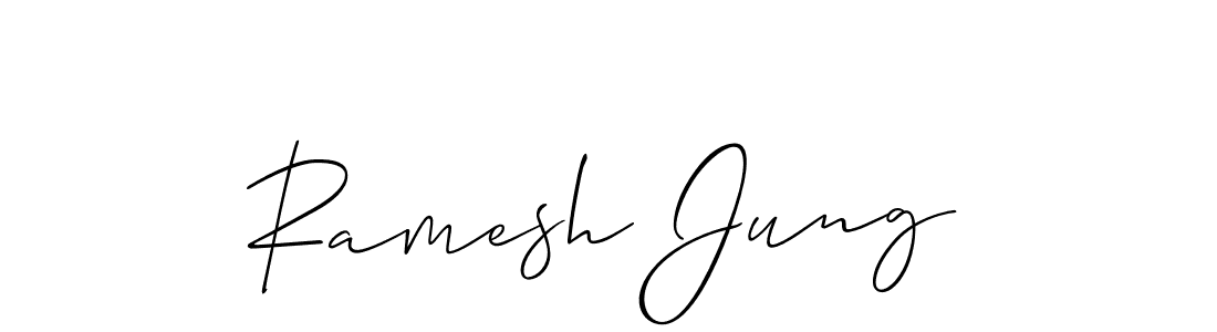 It looks lik you need a new signature style for name Ramesh Jung. Design unique handwritten (Allison_Script) signature with our free signature maker in just a few clicks. Ramesh Jung signature style 2 images and pictures png