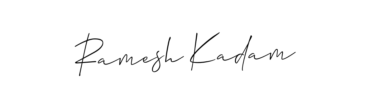 How to Draw Ramesh Kadam signature style? Allison_Script is a latest design signature styles for name Ramesh Kadam. Ramesh Kadam signature style 2 images and pictures png