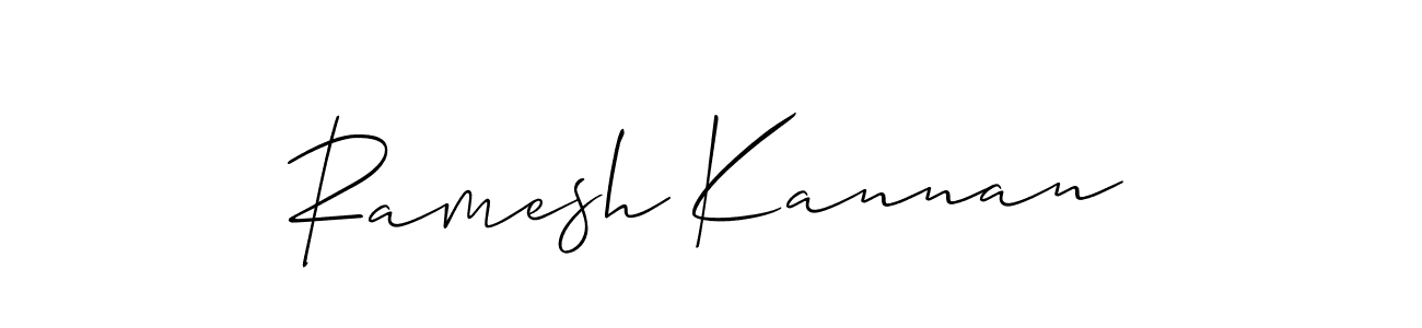 Allison_Script is a professional signature style that is perfect for those who want to add a touch of class to their signature. It is also a great choice for those who want to make their signature more unique. Get Ramesh Kannan name to fancy signature for free. Ramesh Kannan signature style 2 images and pictures png