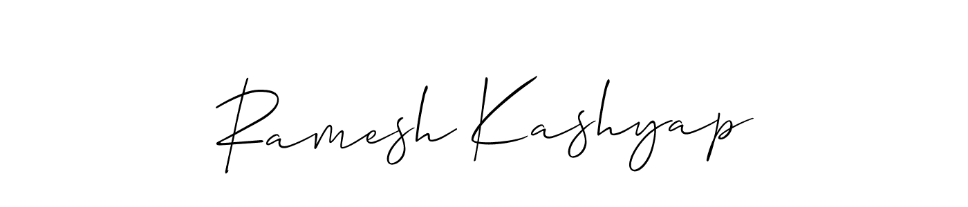 Also You can easily find your signature by using the search form. We will create Ramesh Kashyap name handwritten signature images for you free of cost using Allison_Script sign style. Ramesh Kashyap signature style 2 images and pictures png