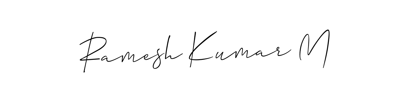 Also You can easily find your signature by using the search form. We will create Ramesh Kumar M name handwritten signature images for you free of cost using Allison_Script sign style. Ramesh Kumar M signature style 2 images and pictures png