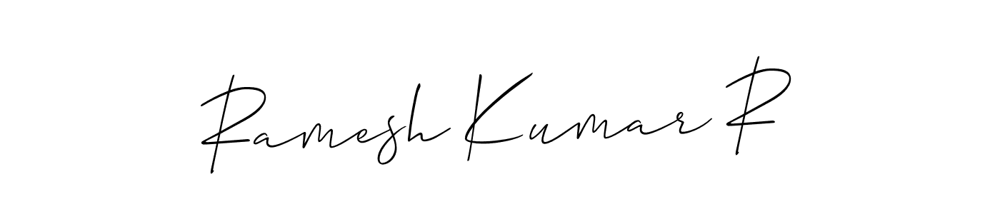 Also we have Ramesh Kumar R name is the best signature style. Create professional handwritten signature collection using Allison_Script autograph style. Ramesh Kumar R signature style 2 images and pictures png
